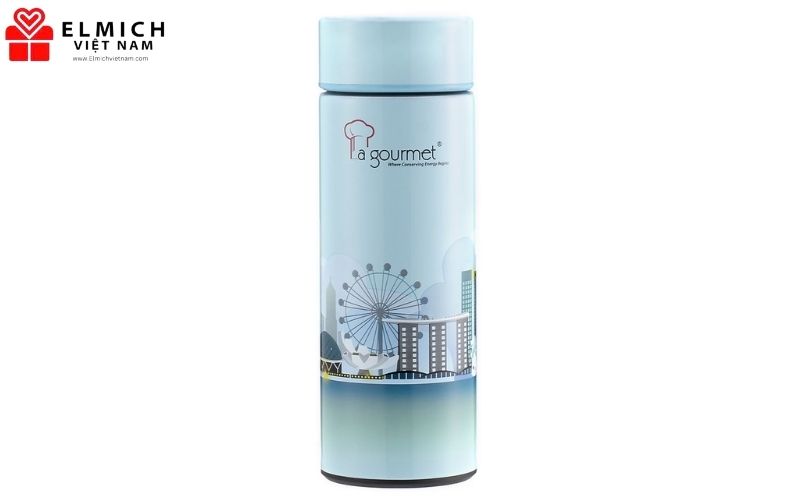 Bình La Gourmet Go Eco 364227 được thiết kế với họa tiết khu đô thị đẹp mắt