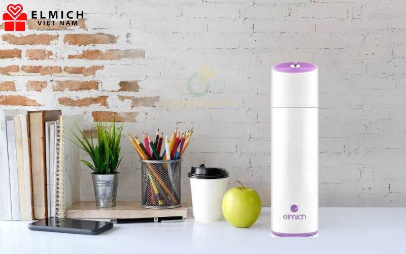 Bình giữ nhiệt quà tặng cao cấp Elmich EL3655 màu trắng kết hợp tím sang trọng