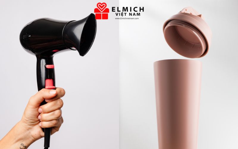 Nhiệt độ nóng của máy sấy tóc làm giãn nở nắp bình