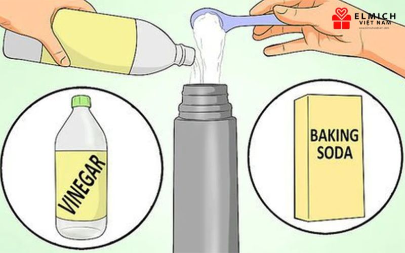 Vệ sinh bình nước giữ nhiệt bằng baking soda để khử mùi hiệu quả