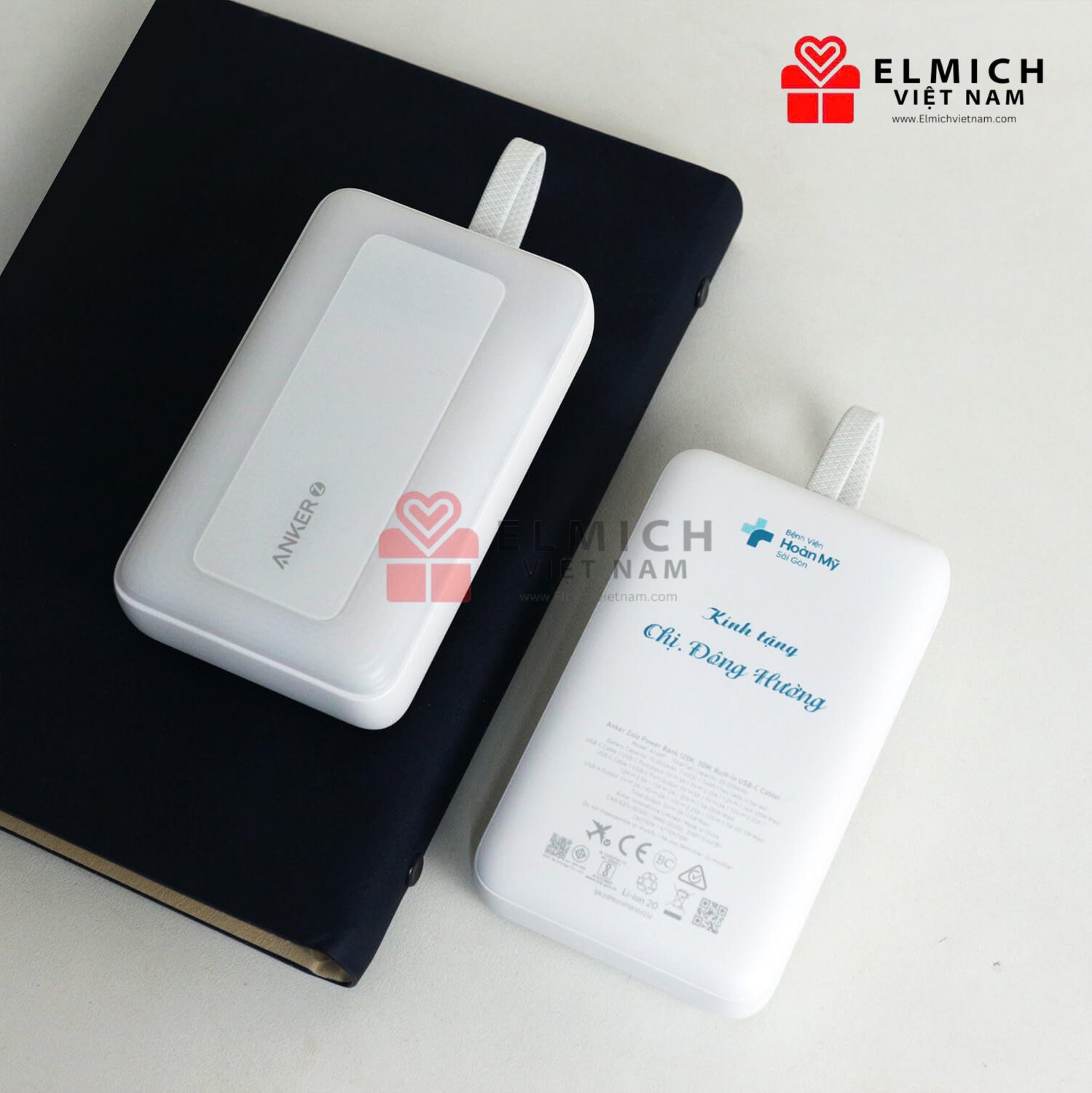 Bộ quà tặng pin sạc dự phòng in logo